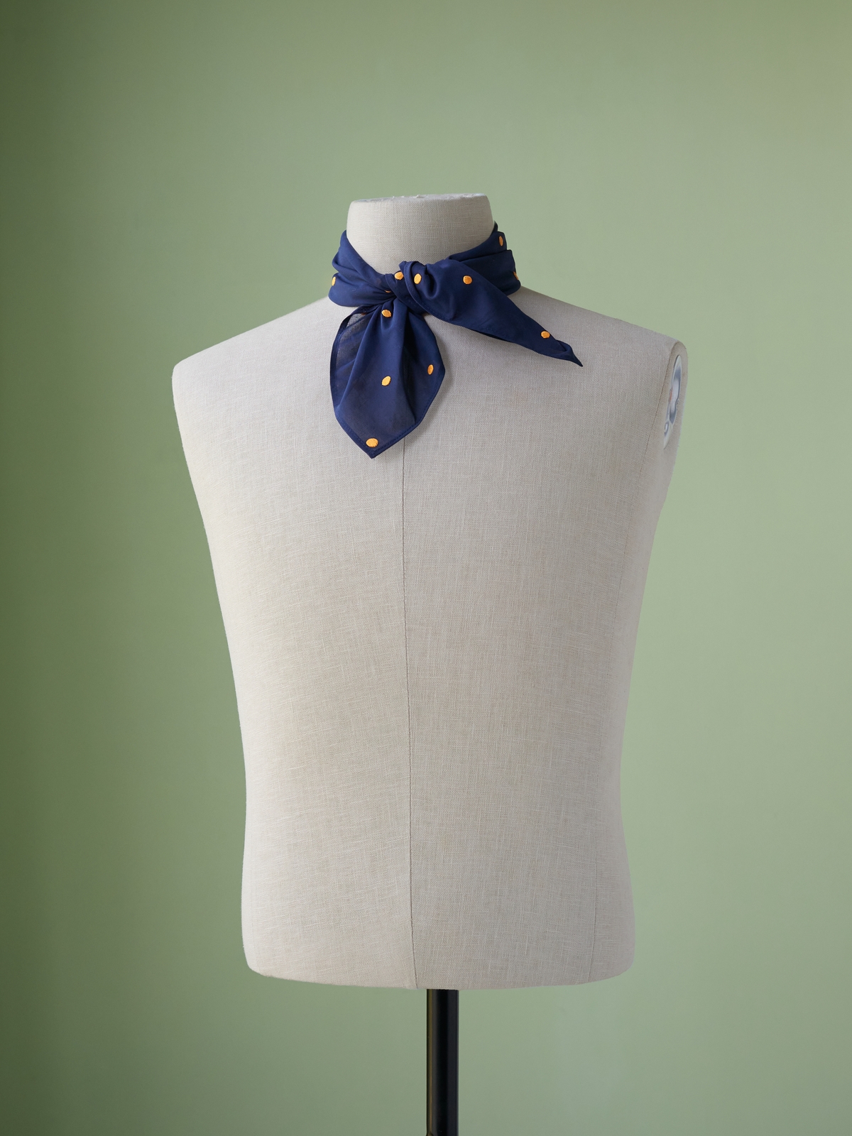 Orange dots on navy