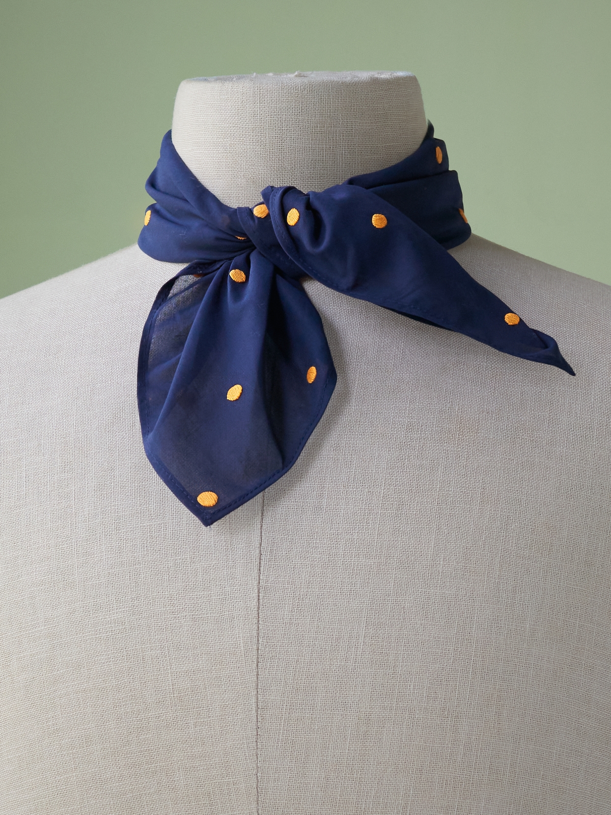Orange dots on navy